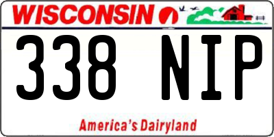 WI license plate 338NIP