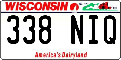WI license plate 338NIQ
