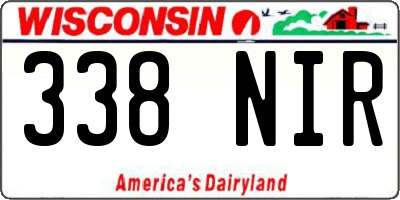 WI license plate 338NIR