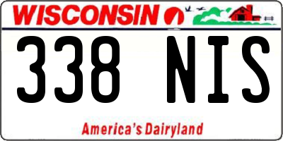 WI license plate 338NIS