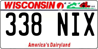 WI license plate 338NIX