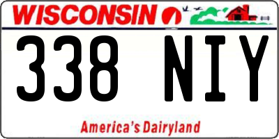 WI license plate 338NIY