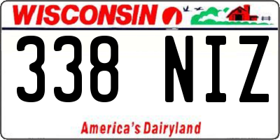 WI license plate 338NIZ