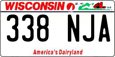 WI license plate 338NJA