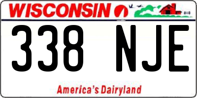 WI license plate 338NJE