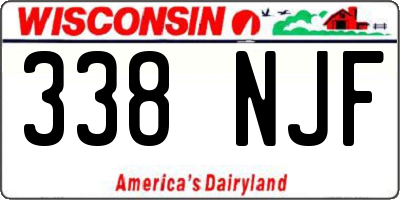 WI license plate 338NJF