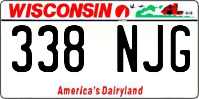 WI license plate 338NJG