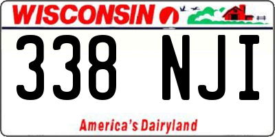 WI license plate 338NJI