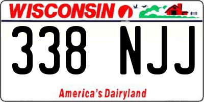 WI license plate 338NJJ