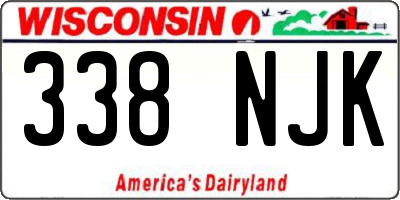 WI license plate 338NJK