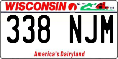 WI license plate 338NJM