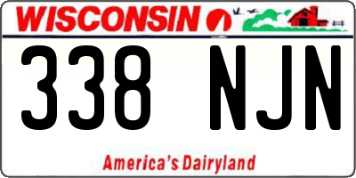 WI license plate 338NJN