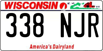 WI license plate 338NJR