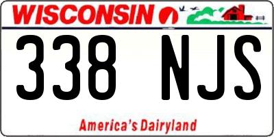WI license plate 338NJS