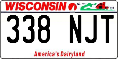 WI license plate 338NJT