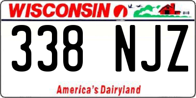 WI license plate 338NJZ