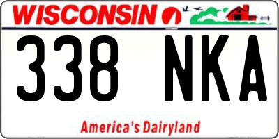WI license plate 338NKA