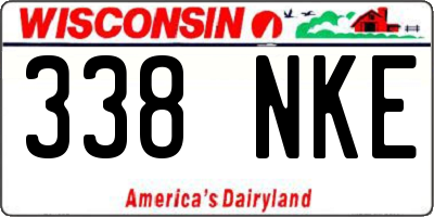 WI license plate 338NKE