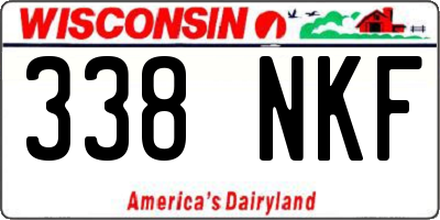 WI license plate 338NKF