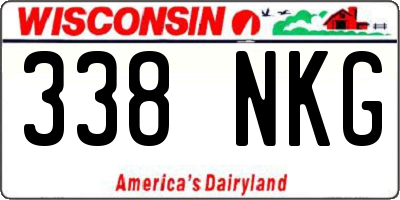 WI license plate 338NKG