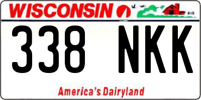 WI license plate 338NKK