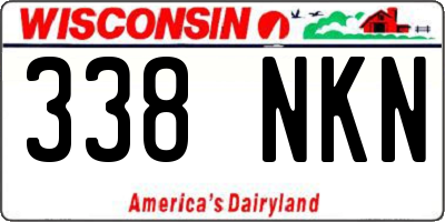 WI license plate 338NKN