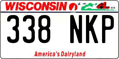 WI license plate 338NKP