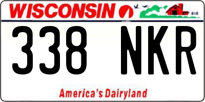 WI license plate 338NKR