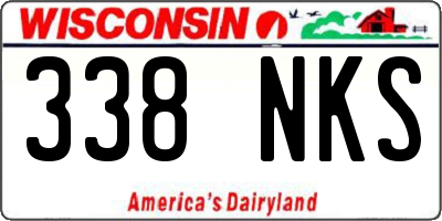 WI license plate 338NKS