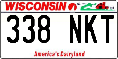 WI license plate 338NKT