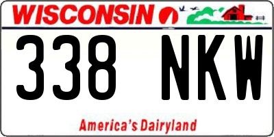 WI license plate 338NKW
