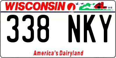 WI license plate 338NKY