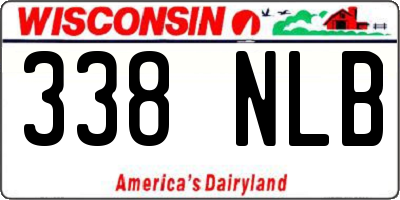 WI license plate 338NLB