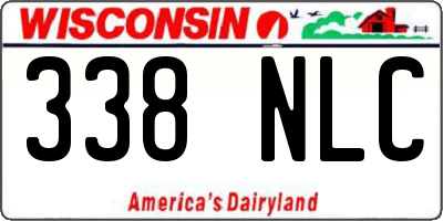 WI license plate 338NLC