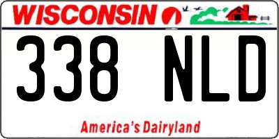 WI license plate 338NLD