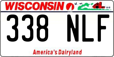 WI license plate 338NLF