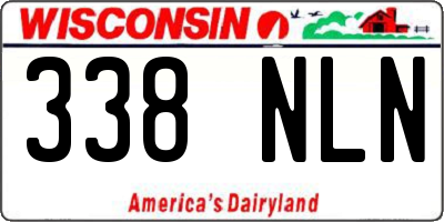 WI license plate 338NLN