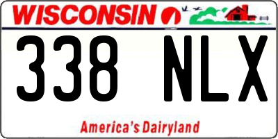WI license plate 338NLX