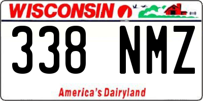 WI license plate 338NMZ