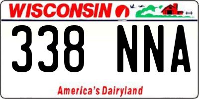 WI license plate 338NNA