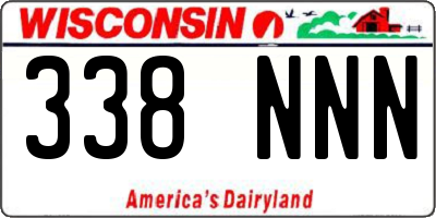 WI license plate 338NNN