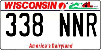 WI license plate 338NNR
