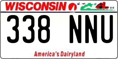 WI license plate 338NNU