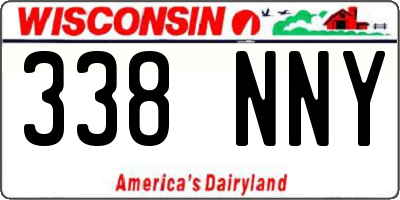 WI license plate 338NNY