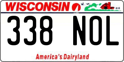 WI license plate 338NOL