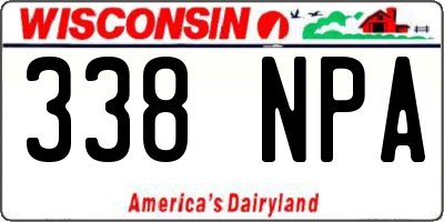 WI license plate 338NPA