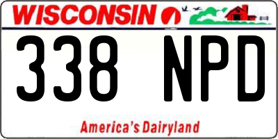 WI license plate 338NPD