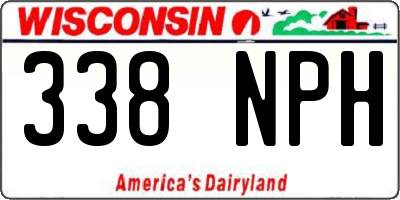 WI license plate 338NPH