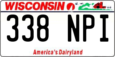 WI license plate 338NPI