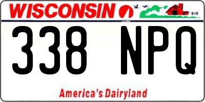 WI license plate 338NPQ